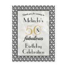 50 & Fabulous Verjaardagsfeest Dank Je