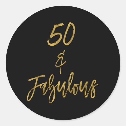 50 & Fabulous | Vijftig en Fabulous Ronde Sticker (Voorkant)