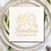 50 & Fabulous Vijftigste Verjaardag gepersonalisee Folie Servetten