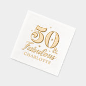 50 & Fabulous Vijftigste Verjaardag gepersonalisee Folie Servetten (Links)