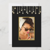 50 & Fabulous White lampjes op zwarte gele cactus Kaart (Achterkant)