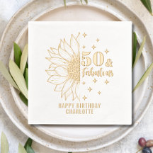 50 & Fabulous Zonnebloem 50ste Verjaardag Geperson