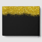 50 & Fabulous Zwart en Goud Glitter 50ste Verjaard Gastenboek (Achterkant)