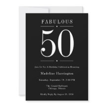 50 & Fabulous Zwart Wit 50ste Verjaardagsfeestje
