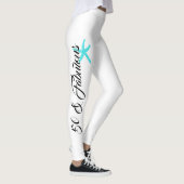 50 & Fabulous Zwart Wit Blauwgroen Blauw Zeester K Leggings (Rechts)