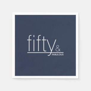 50 & FANTASTISCH! 50e verjaardagsfeestje moderne m Servet