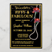 50 - Fantastisch BOND-goud Folie Uitnodiging (Voorkant)