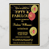 50 - Fantastisch BOND-goud Folie Uitnodiging (Voorkant)