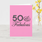 50 & Fantastisch Cadeau Kaart (Gele Bloem)
