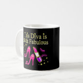 50 & FANTASTISCH OOGVERBLINDEND DIVA DESIGN KOFFIEMOK (Voorkant links)