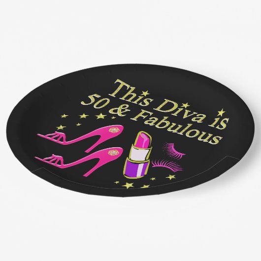 50 & FANTASTISCH OOGVERBLINDEND DIVA DESIGN PAPIEREN BORDJE (Gekanteld)