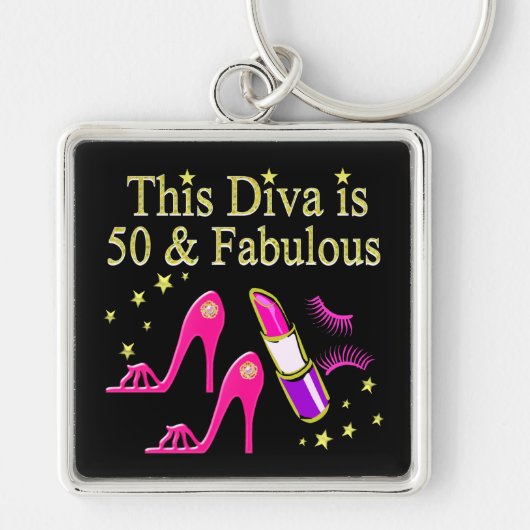 50 & FANTASTISCH OOGVERBLINDEND DIVA DESIGN SLEUTELHANGER (Voorkant)
