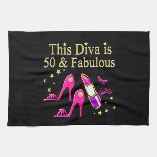 50 & FANTASTISCH OOGVERBLINDEND DIVA DESIGN THEEDOEK (Horizontaal)