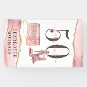 50 Fantastisch Roos Gold Glitter Agate Dansschoen Spandoek (Horizontaal)