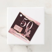 50 Fantastisch Roos Gold Glitter Agate Shoes Gift Bedankjes Labels (In situ)