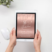 50 Fantastisch Roos Gold Glitter Birthday Party Kaart