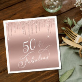 50 Fantastisch Roos Gold Glitter Birthday Party Servet