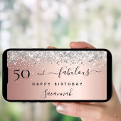 50 Fantastisch verjaardagscluster roos goudglitter Perfect Poster