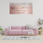 50 Fantastisch verjaardagscluster roos goudglitter Perfect Poster