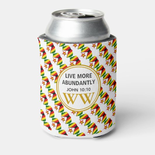50 Fantastisch ZIMBABWE Monogram aangepast Blikjeskoeler (Blikje Achterkant)