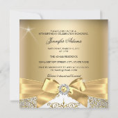 50 Fantastische foto Gold Silver Bow 50e verjaarda Kaart (Achterkant)