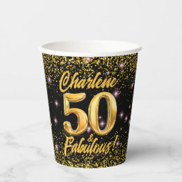 50 fantastische gouden glitter roze sterren 50e ve papieren bekers