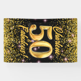 50 fantastische gouden glitter roze sterren 50e ve spandoek