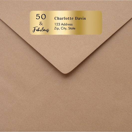 50 fantastische gouden retouradres etiket