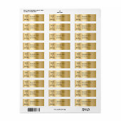 50 fantastische gouden retouradres etiket (Full Sheet)