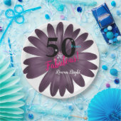 50 Fantastische, paarse glittermais, veelzijdig Papieren Bordje (Feest)