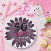 50 Fantastische, paarse glittermais, veelzijdig Papieren Bordje (Feest)