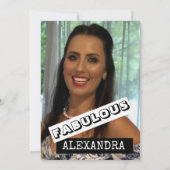 50 Fantastische persoonlijke foto's Poster zaterda Kaart (Achterkant)