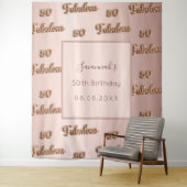 50 fantastische verjaardagsbenaming roos gouden bl wandkleed (In situ)