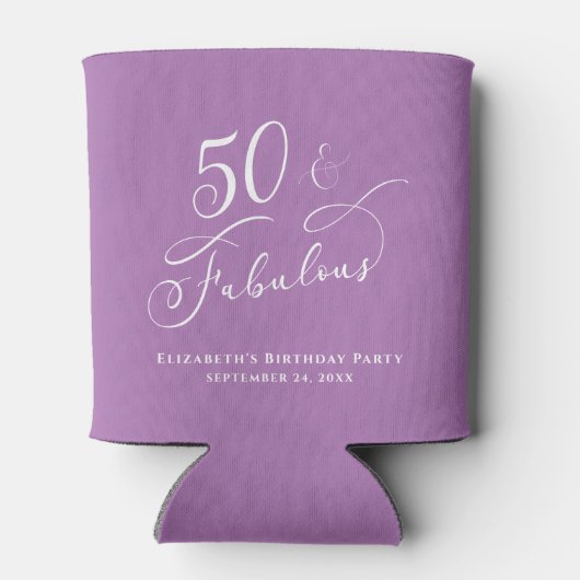 50 fantastische verjaardagsfeestje gepersonaliseer blikjeskoeler (Achterkant)