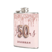 50 fantastische verjaardagsfeestje roos goud glitt heupfles (Links)