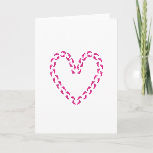 50 Feet Of Love Roze Kaart (Voorkant)