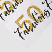 50 Fifty en Fabulous Gouden Glitter Modern Tissuepapier (Detail)