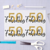 50 Fifty en Fabulous Gouden Glitter Modern Tissuepapier (Craft)