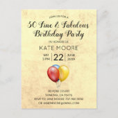 50 Fijne feestdag Uitnodiging Briefkaart (Voorkant)