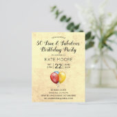 50 Fijne feestdag Uitnodiging Briefkaart (Staand voorkant)