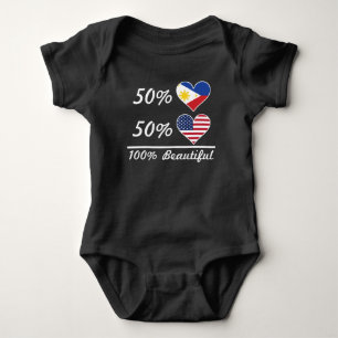 50% Filipino 50% Amerikaans 100% mooi Romper