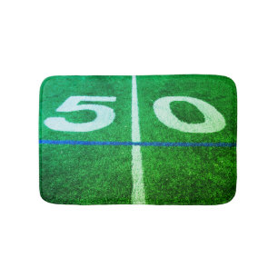 50 football badmat op de grond