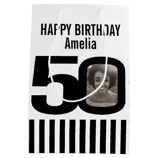 50 foto cadeautas voor zwarte en witte verjaardags (Achterkant)