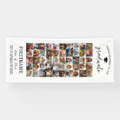 50 Foto Collage Afstuderen Modern Minimaal Wit Spandoek (Horizontaal)