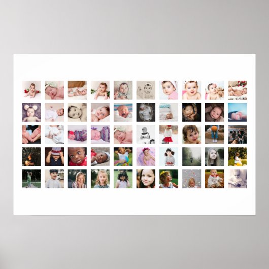 50 Foto Collage Persoonlijk Poster (Voorkant)