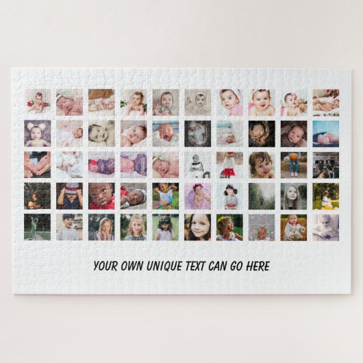 50 Foto Collage, uniek gepersonaliseerd DIY Legpuzzel (Horizontaal)
