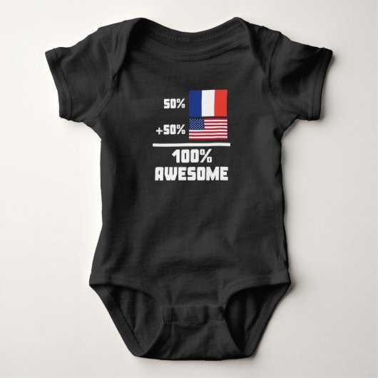 50% Frans 50% Amerikaans 100% Geweldige Romper (Voorkant)
