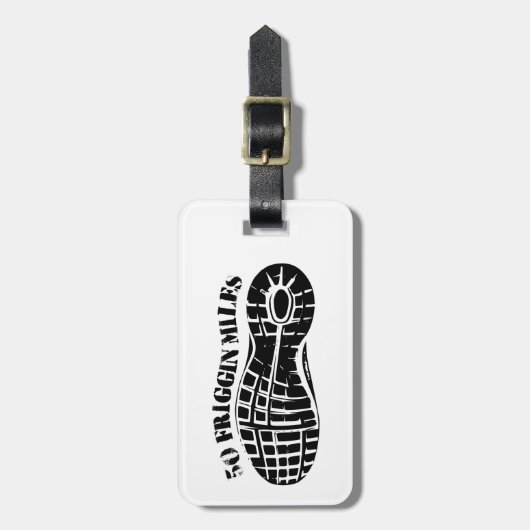 50 Friggin Miles Ultra Running Tread Bagagelabel (Voorkant verticaal)