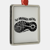 50 Friggin Miles Ultra Running Tread Metalen Ornament (Rechts)