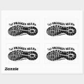 50 Friggin Miles Ultra Running Tread Rechthoekige Sticker (Vel)